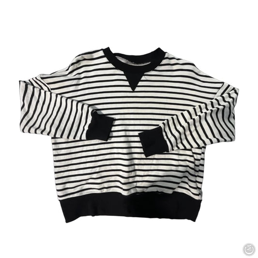 Top Long Sleeve By Cmc In Black & White, Size: M