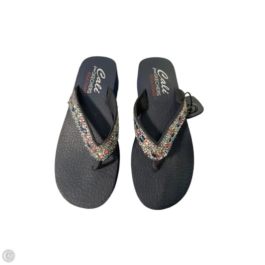 Sandals Flip Flops By Skechers In Navy, Size: 9