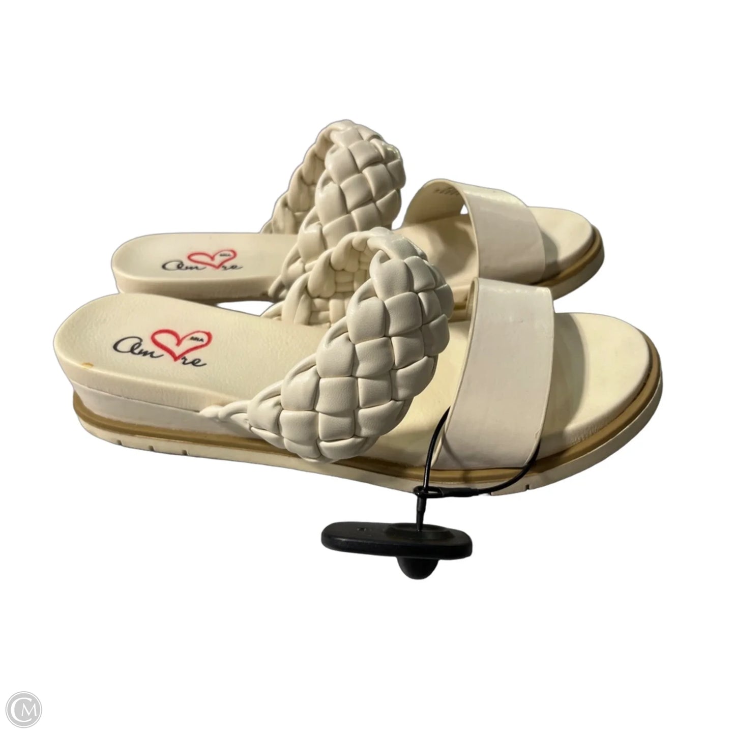 Sandals Flats By Mia In Cream, Size: 8.5