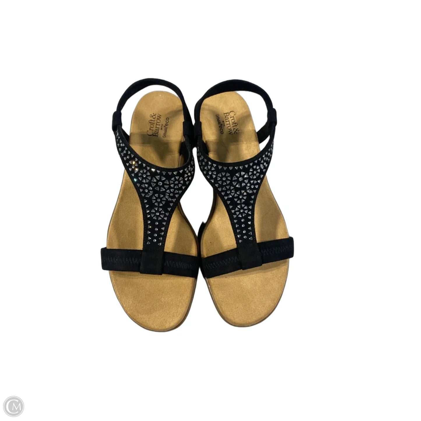 Sandals Flats By Croft And Barrow In Black, Size: 9.5