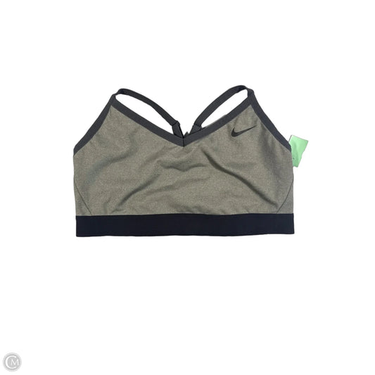 Athletic Bra By Nike In Brown & Grey, Size: 1x