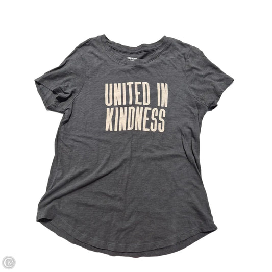 Top Short Sleeve By Old Navy In Grey, Size: S