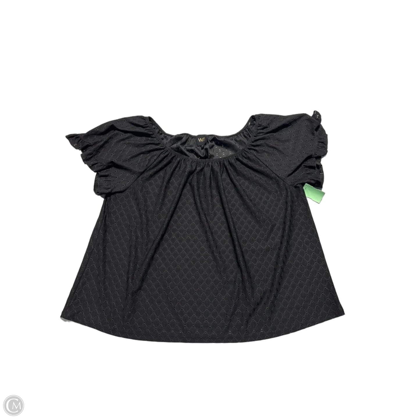 Top Short Sleeve By W5 In Black, Size: Xl