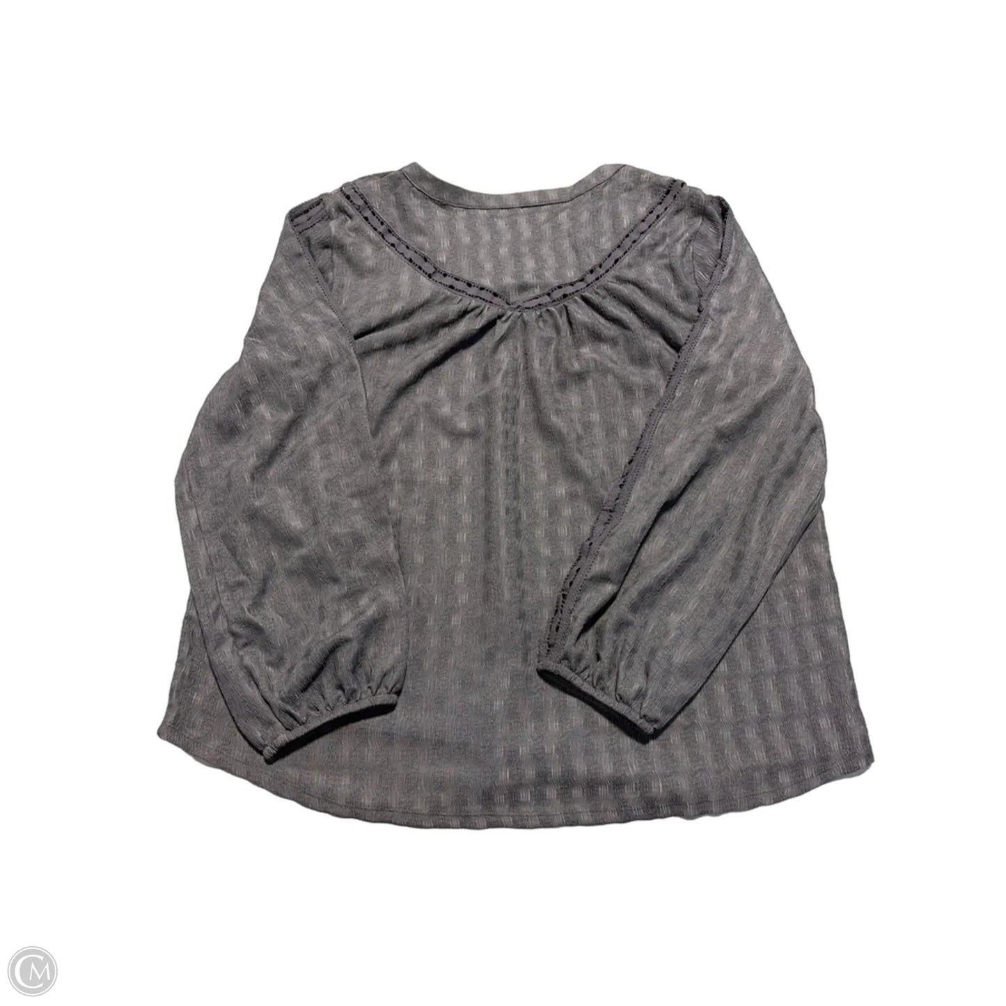 Top Long Sleeve By Maurices In Grey, Size: L