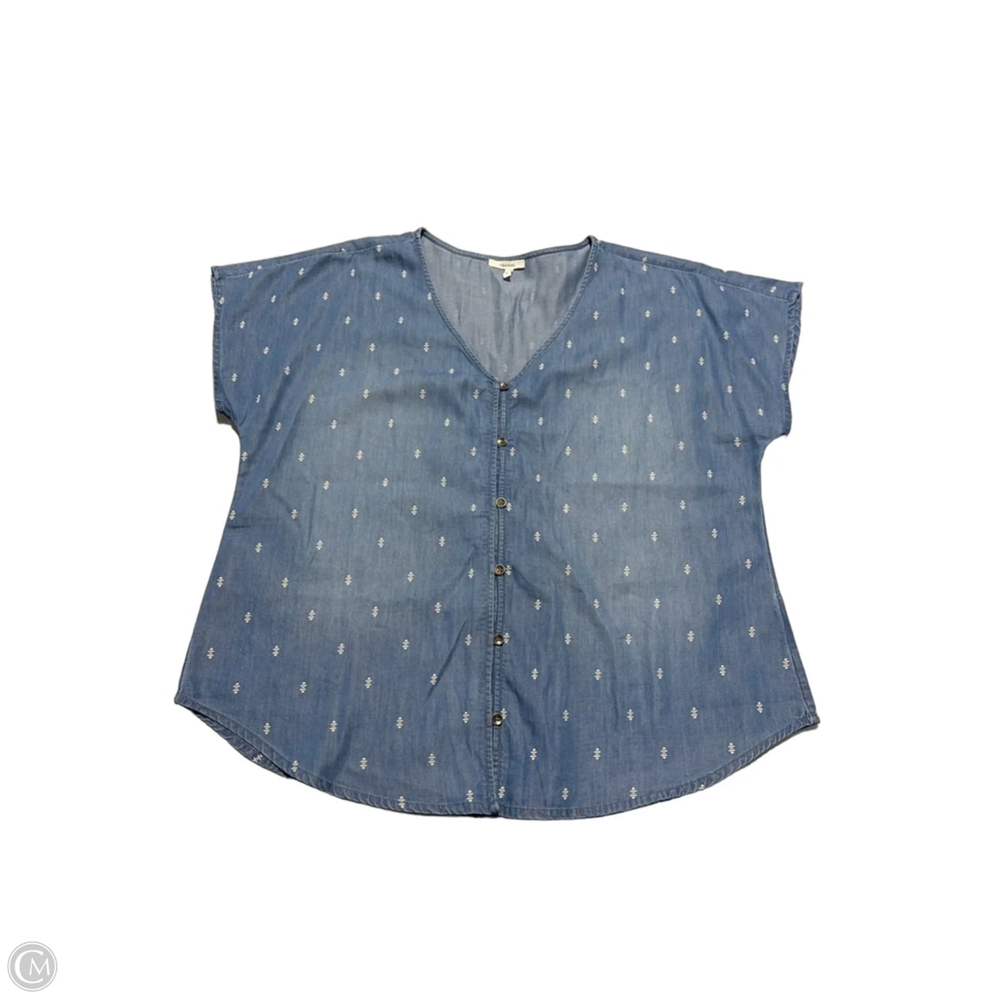 Top Short Sleeve By Maurices In Blue, Size: L