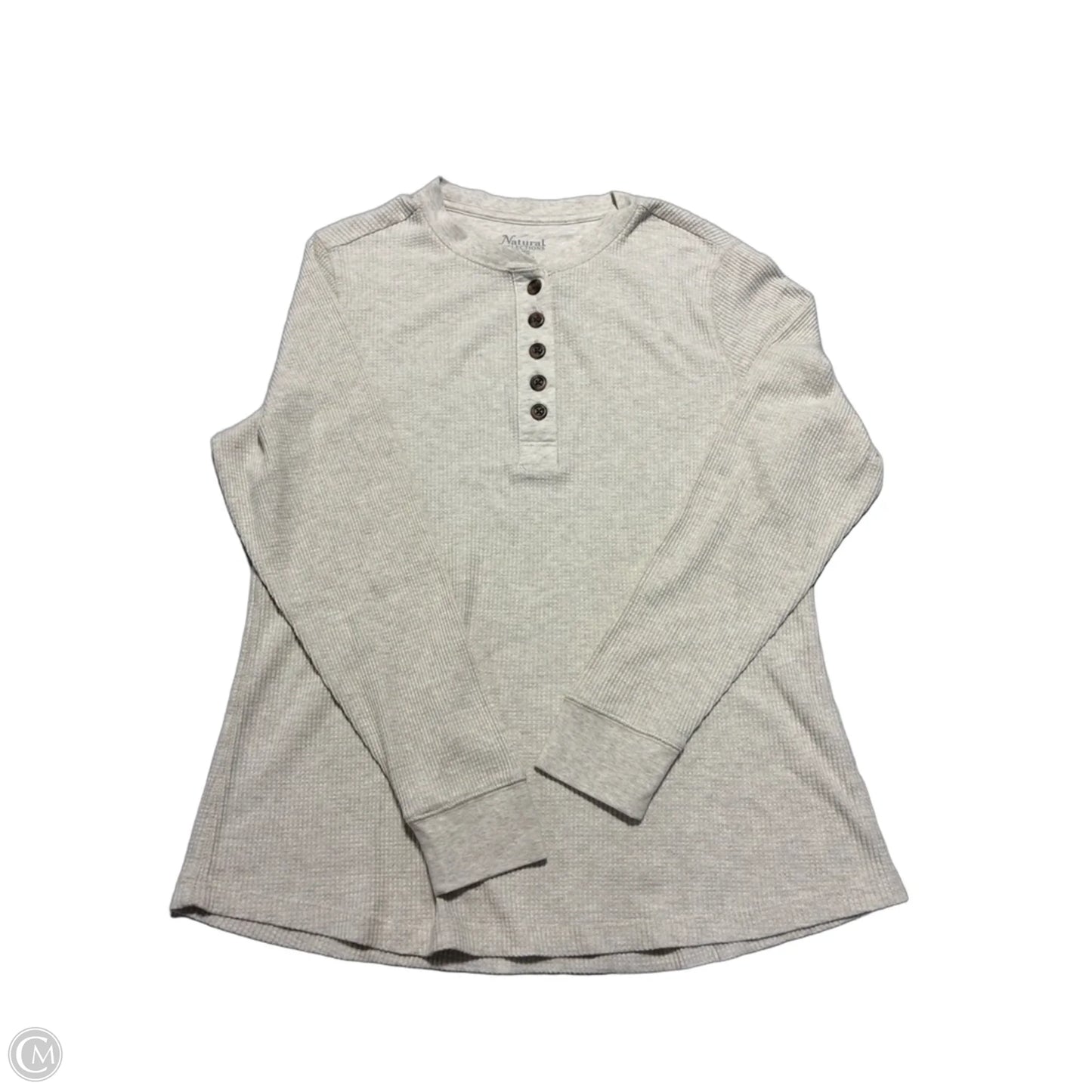 Top Long Sleeve By Natural Reflections In Cream, Size: Xl