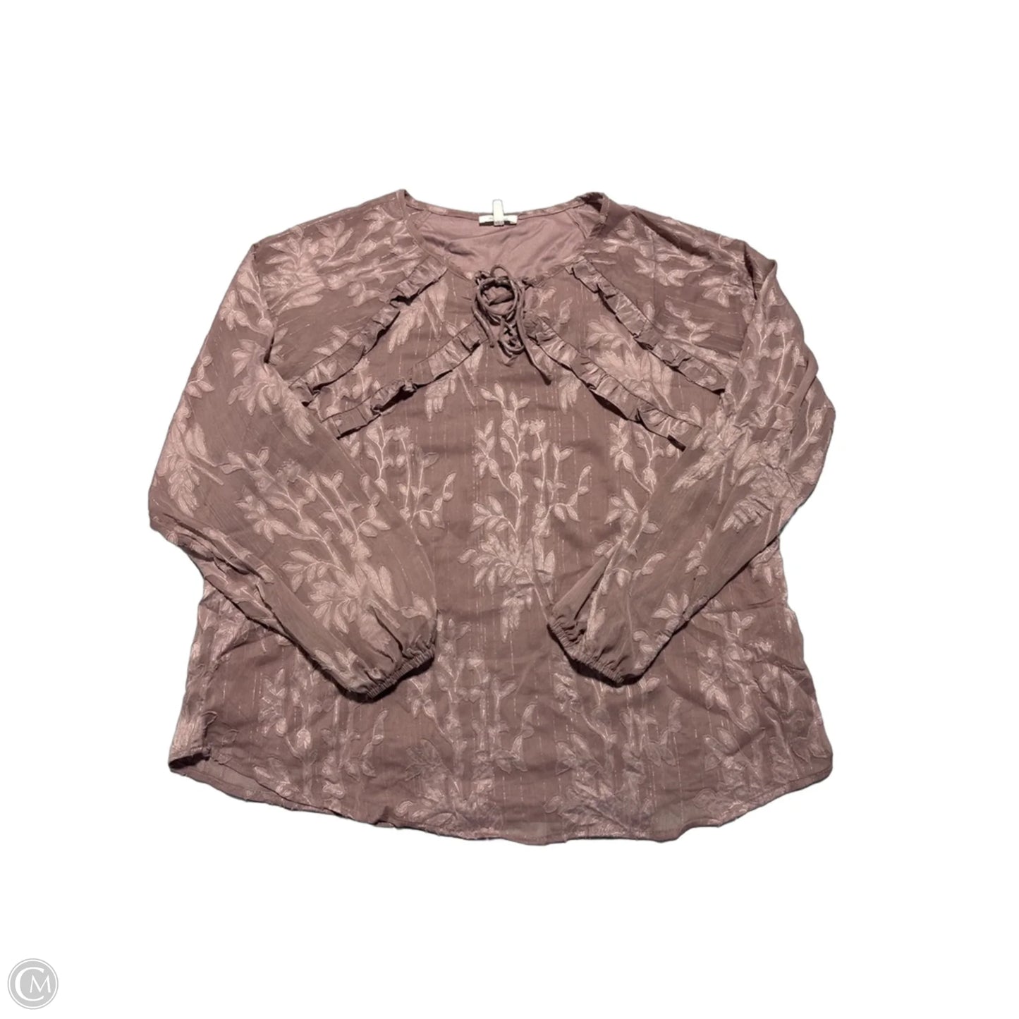 Top Long Sleeve By Maurices In Purple, Size: Xl