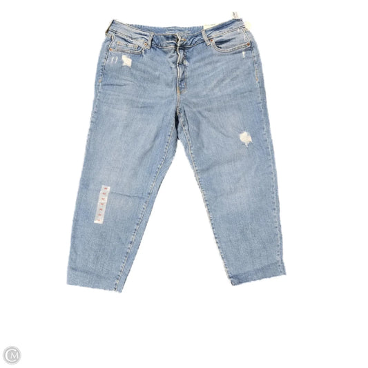 Jeans Straight By Old Navy In Blue Denim, Size: 20
