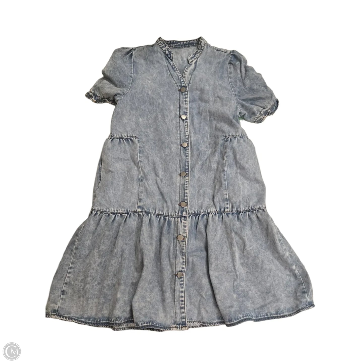 Dress Casual Short By Shein In Blue Denim, Size: M