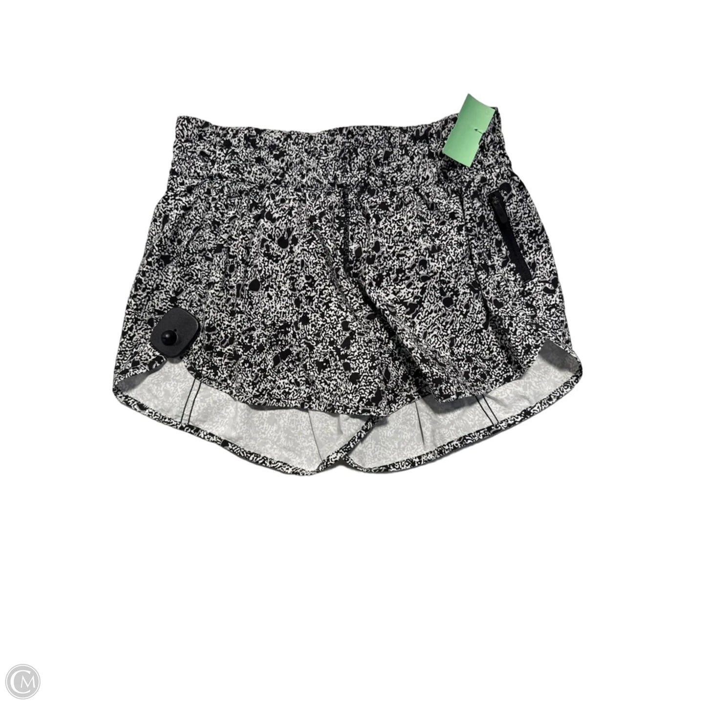 Athletic Shorts By Lululemon In Black & White, Size: 8