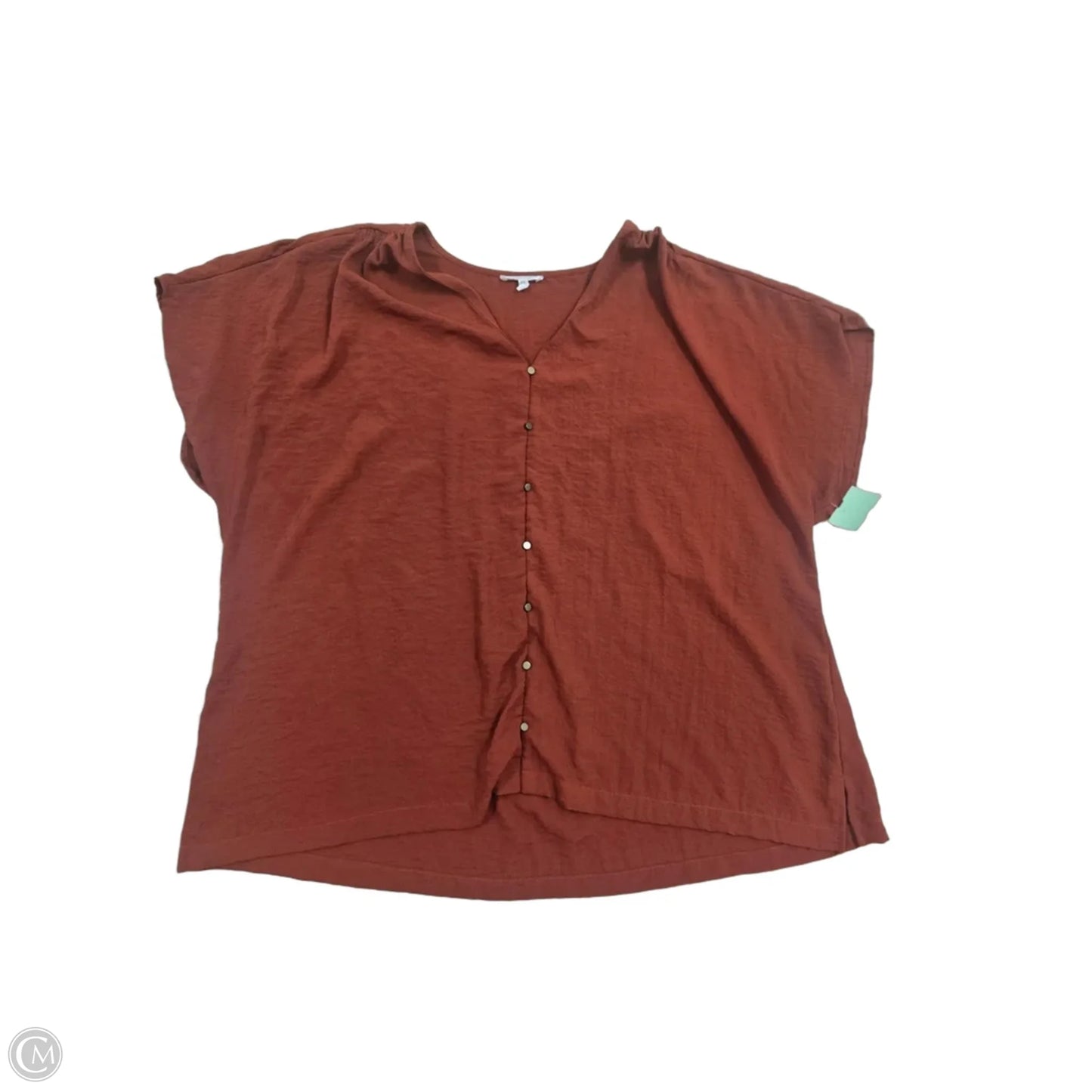 Top Short Sleeve By Maurices In Orange, Size: 2x