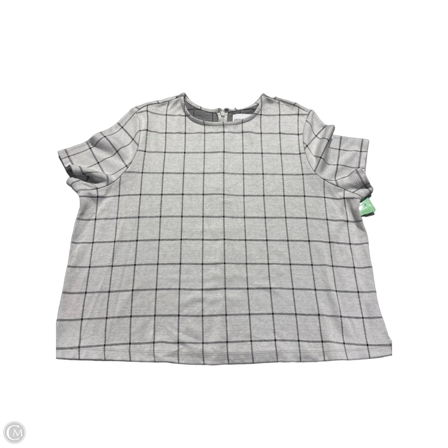 Top Short Sleeve By Nordstrom In Grey, Size: Xl