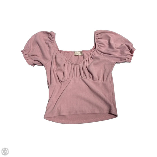 Top Short Sleeve By Altard State In Pink, Size: S