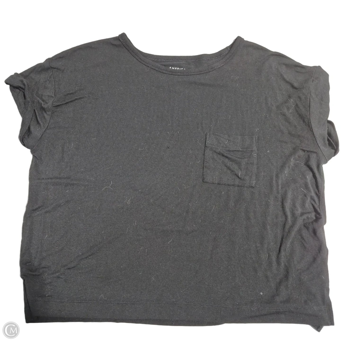 Top Short Sleeve Basic By American Eagle In Black, Size: M