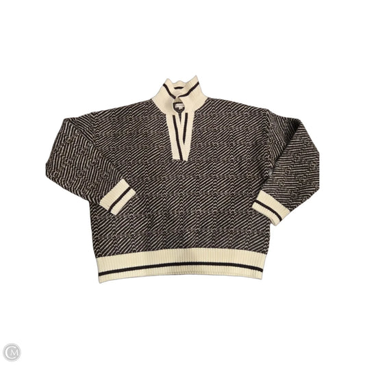 Sweater By Blu Pepper In Brown & White, Size: L