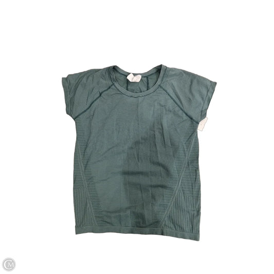 Athletic Top Short Sleeve By Athleta In Green & White, Size: Xl