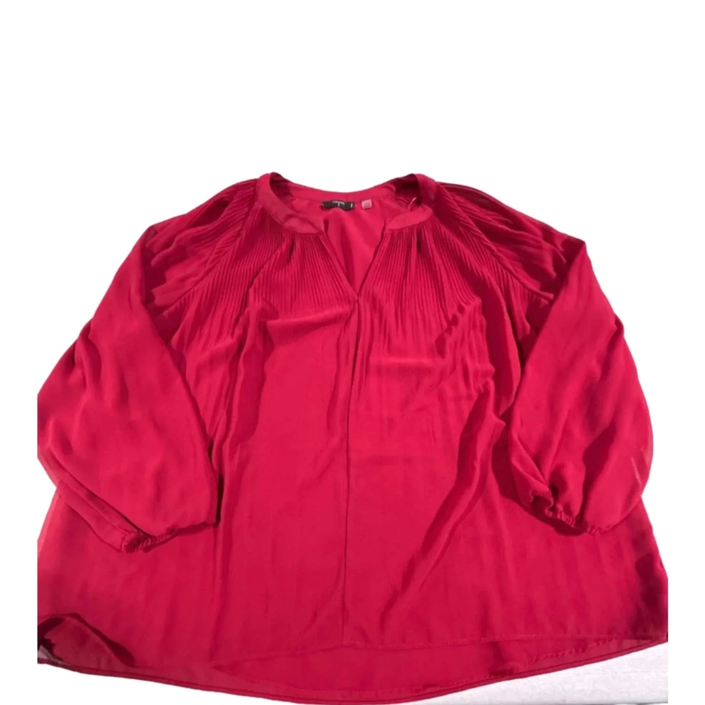 Top Long Sleeve By Tahari In Red, Size: 1x