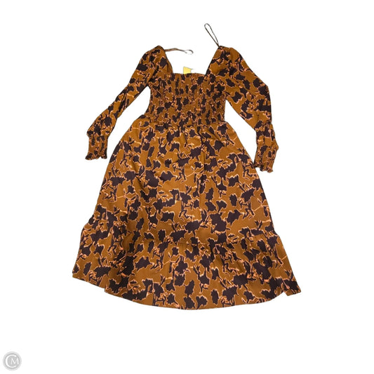 Dress Casual Maxi By Nine West In Brown & Pink, Size: L