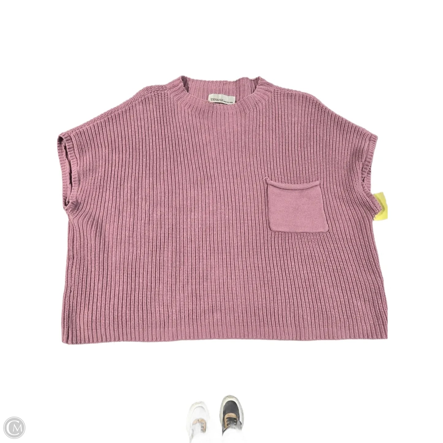 Top Short Sleeve By Zenana In Pink, Size: L