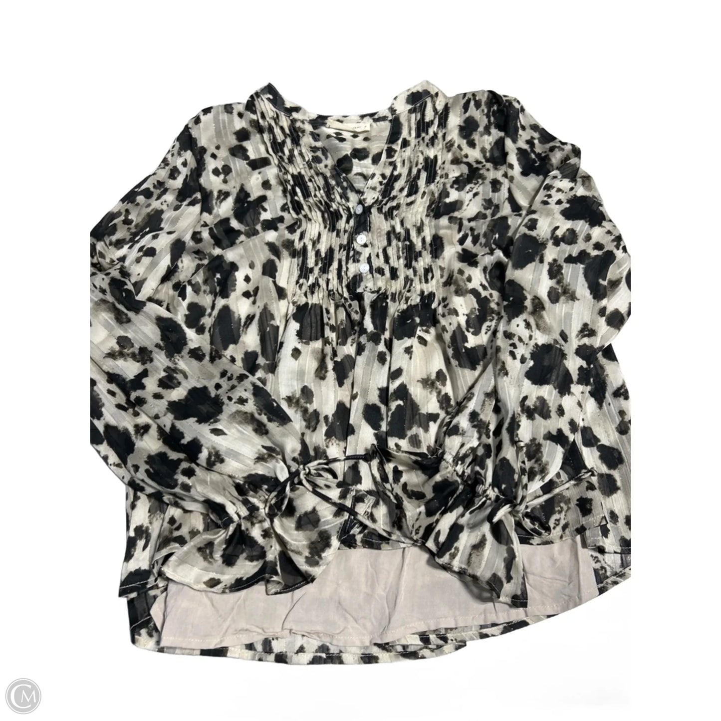 Top Long Sleeve By By Together In Tan, Size: M