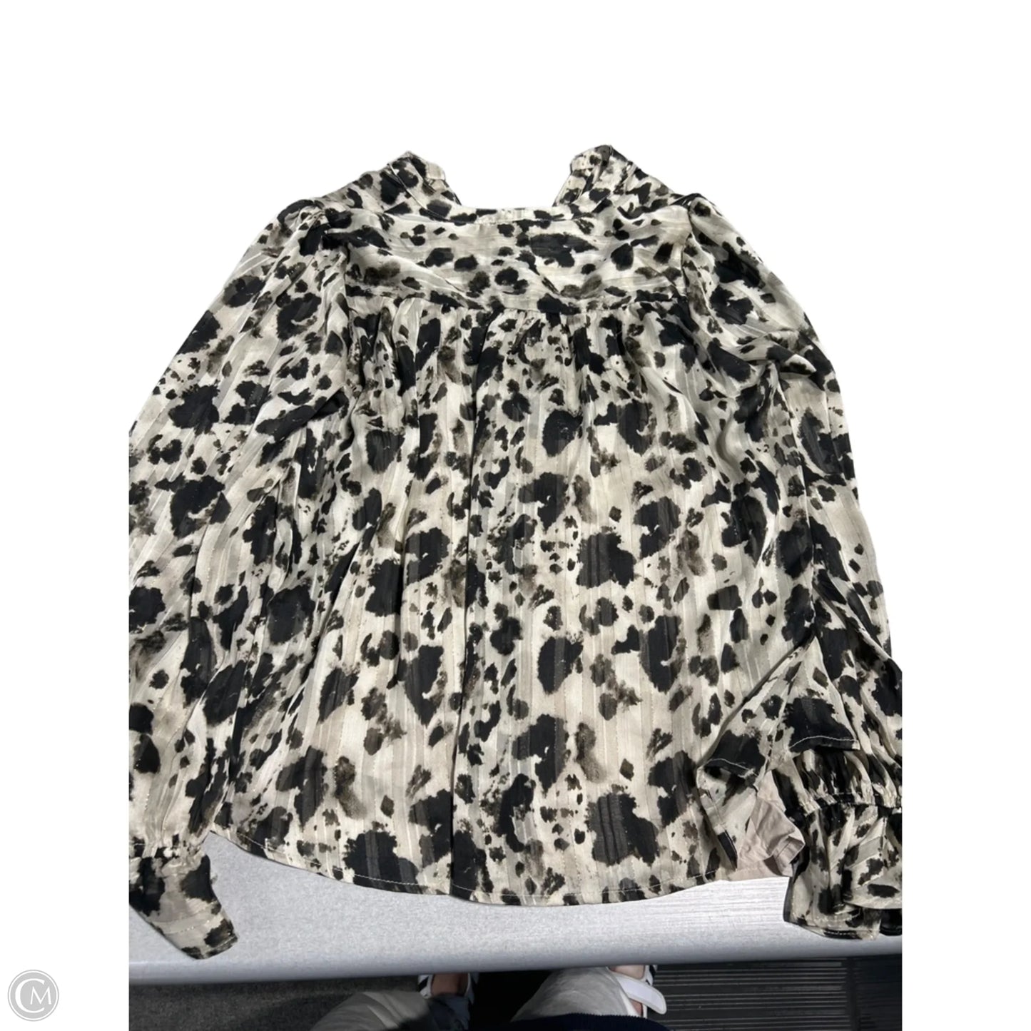 Top Long Sleeve By By Together In Tan, Size: M