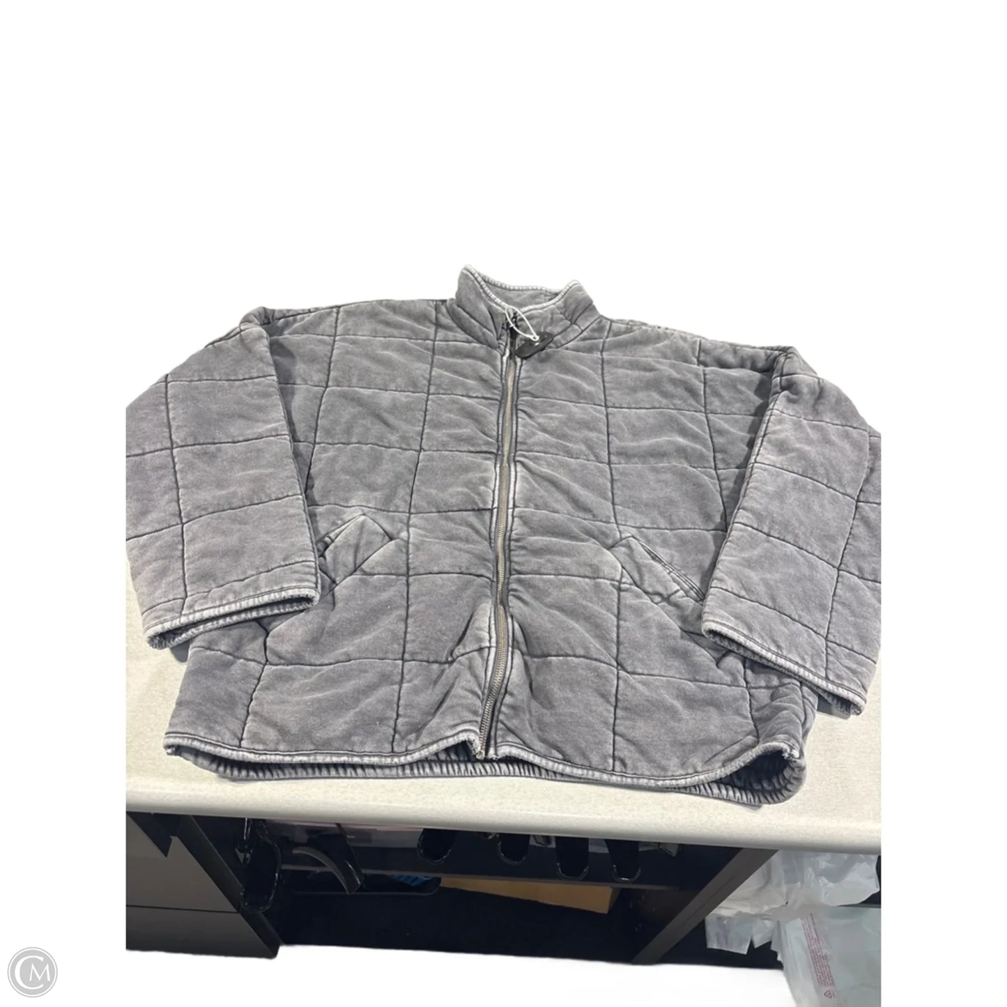 Jacket Puffer & Quilted By Forever 21 In Grey, Size: M