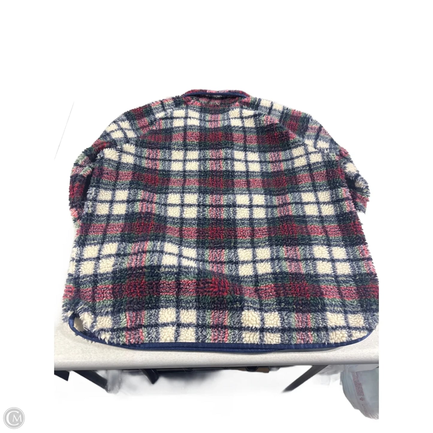 Jacket Fleece By Vineyard Vines In Plaid Pattern, Size: L