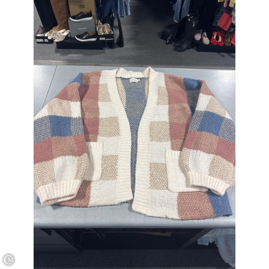 Cardigan By Dreamers In Blue & Cream, Size: M