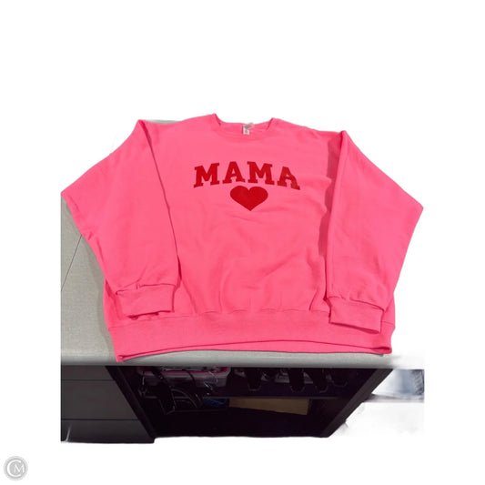 Top Long Sleeve By Cme In Pink, Size: Xl