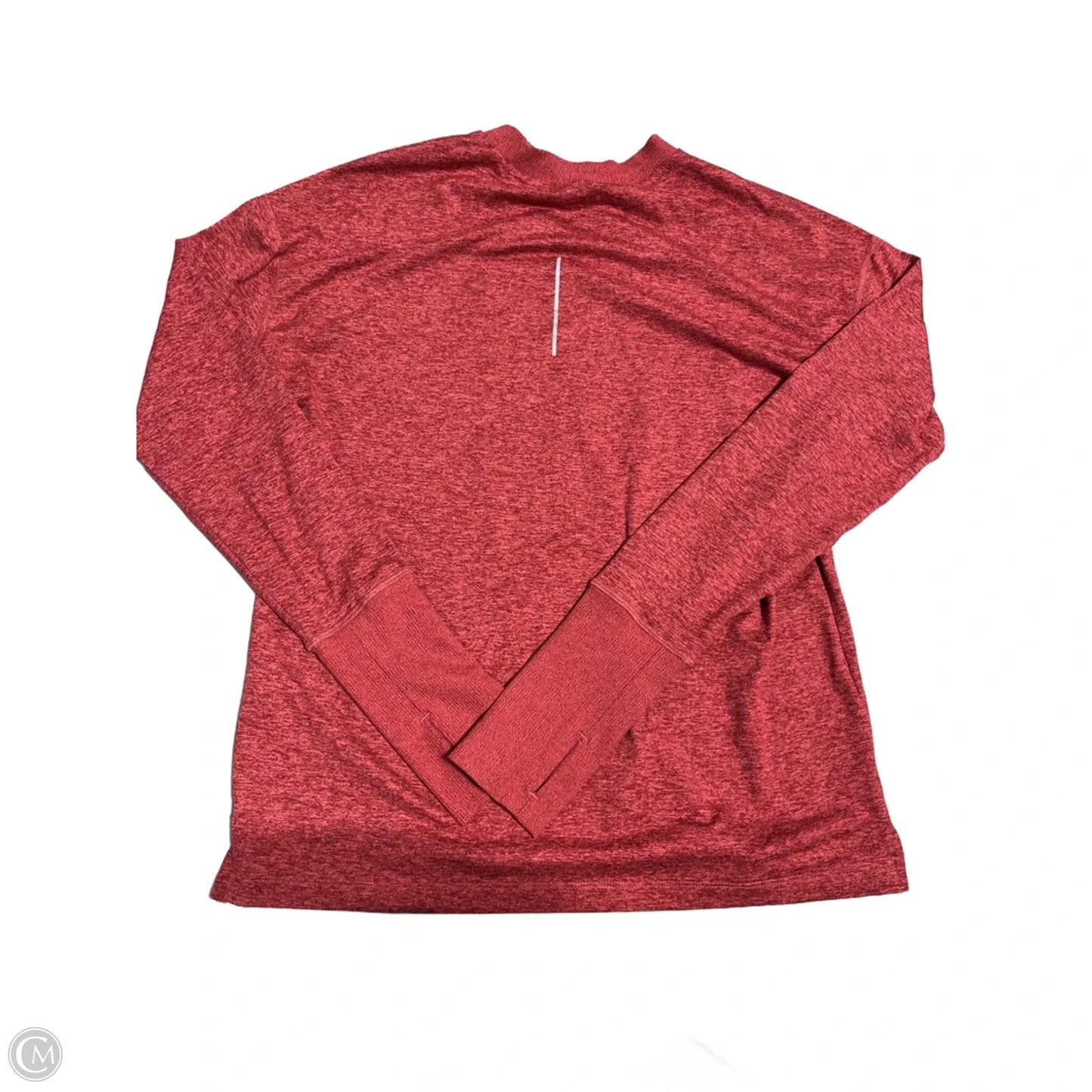 Athletic Top Long Sleeve Collar By Nike In Red, Size: S