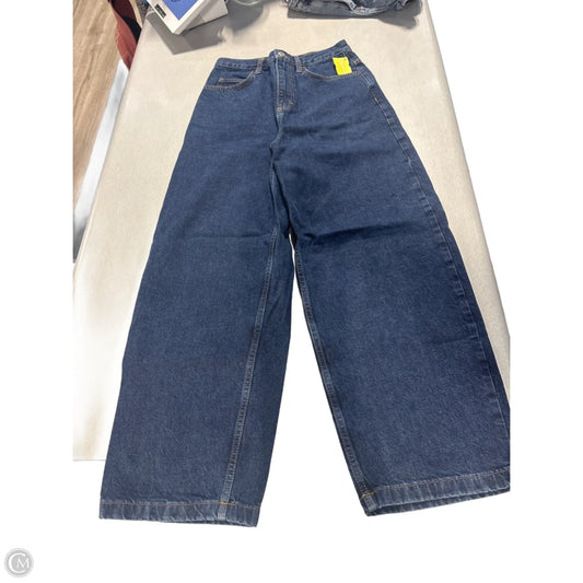 Jeans Wide Leg By Topshop In Blue Denim, Size: 0