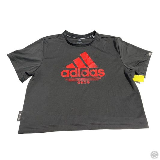 Top Short Sleeve By Adidas In Black, Size: S