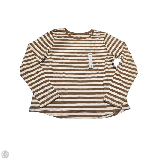 Top Long Sleeve By Sonoma In Brown, Size: Xl