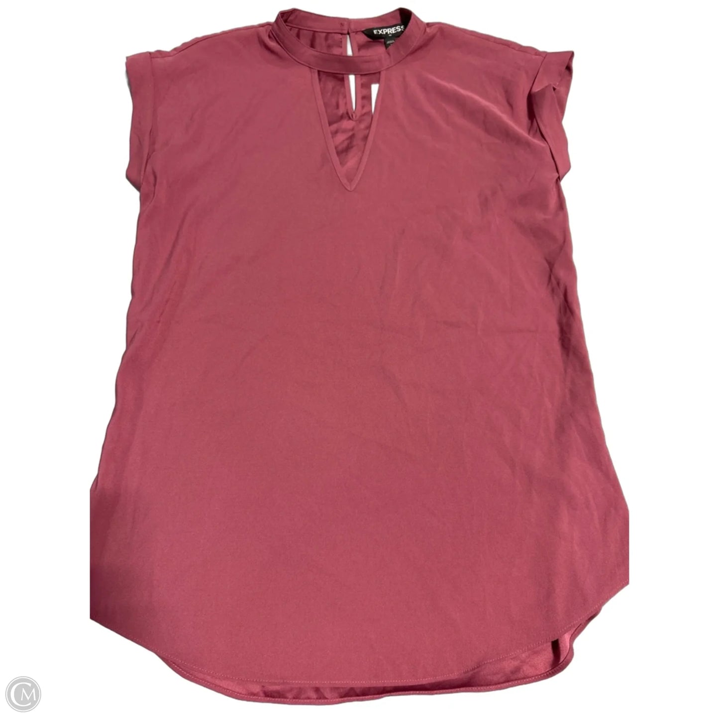Top Short Sleeve By Express In Maroon, Size: S
