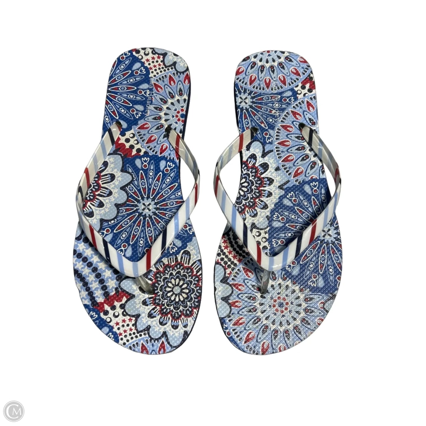 Sandals Flip Flops By Vera Bradley In Blue, Size: 10