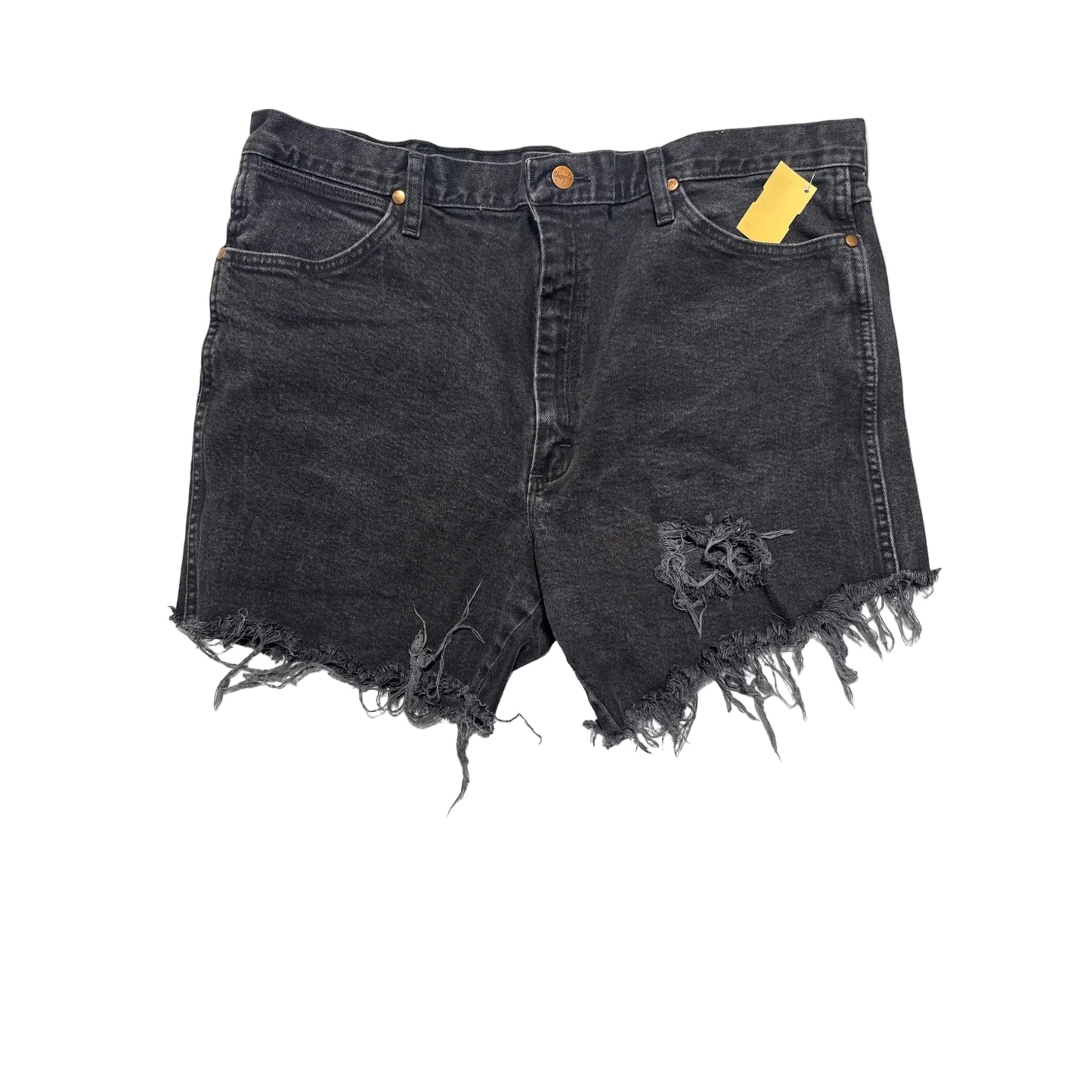 Shorts By Wrangler In Black Denim, Size: 14