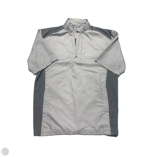 Athletic Top Short Sleeve By Adidas In Grey, Size: S