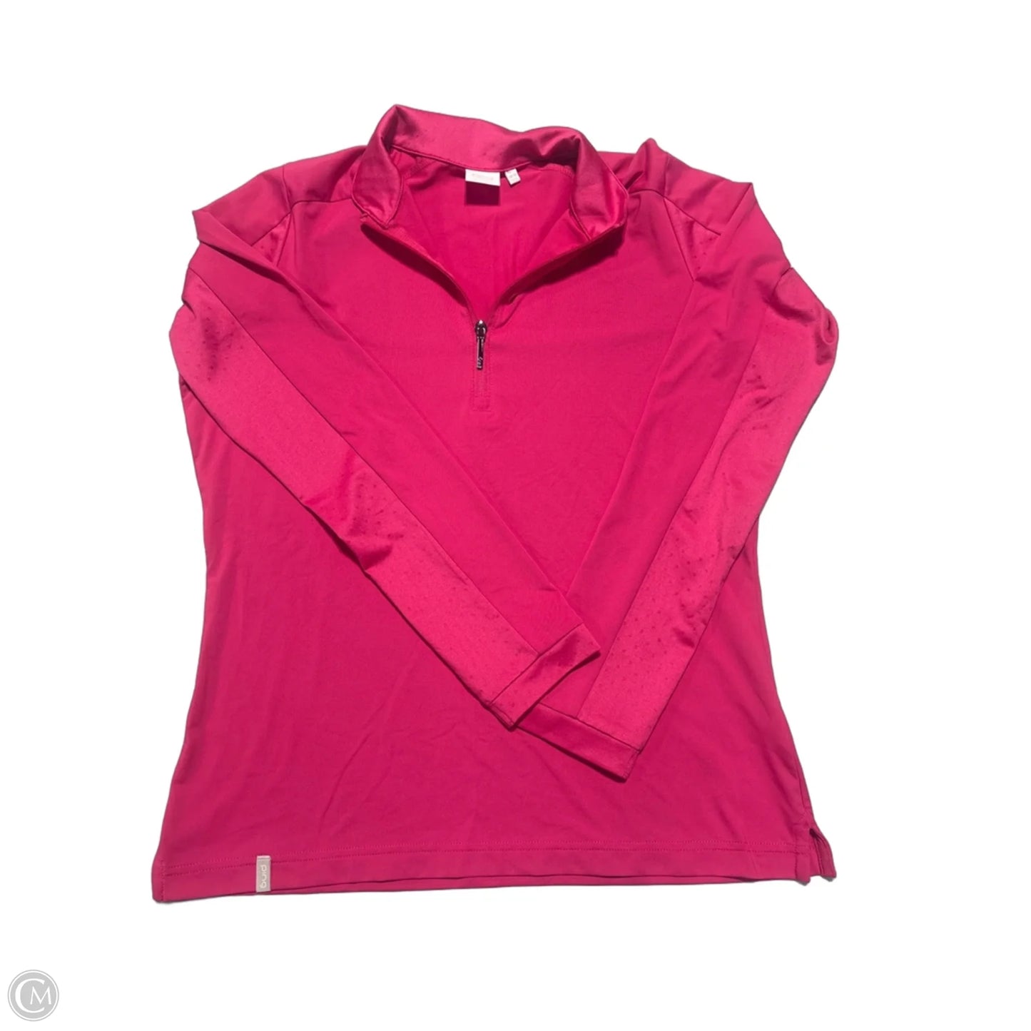 Athletic Top Long Sleeve Collar By Cmb In Pink, Size: M