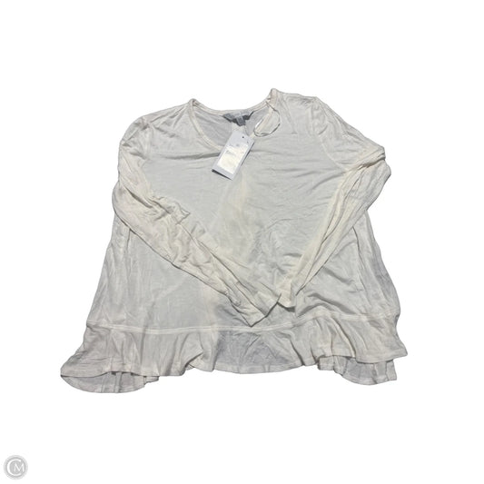 Top Long Sleeve By Lauren James In Cream, Size: L