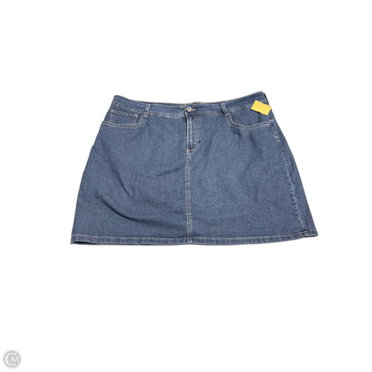 Skirt Mini & Short By St Johns Bay In Blue Denim, Size: 18