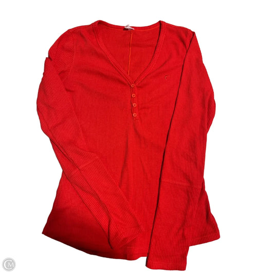 Top 2pc Long Sleeve By Zyia In Red, Size: S
