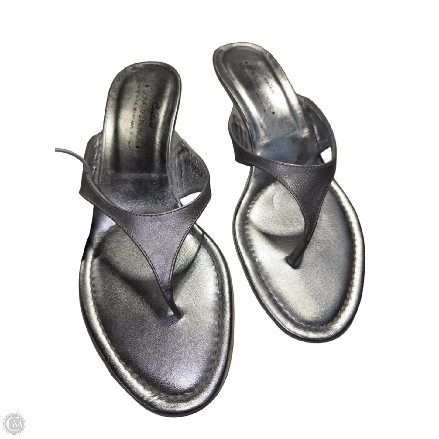 Shoes Heels Stiletto By Donald Pliner In Silver, Size: 8
