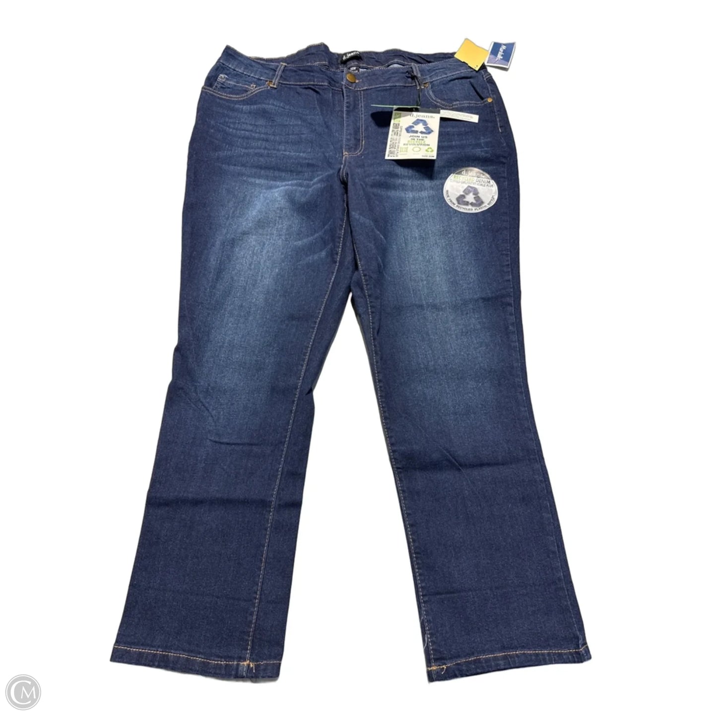 Jeans Straight By D Jeans In Blue Denim, Size: 20