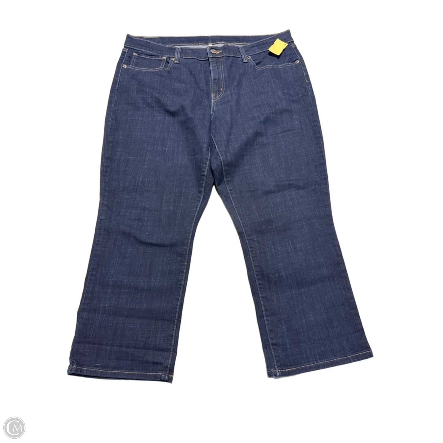 Jeans Straight By Levis In Blue Denim, Size: 16