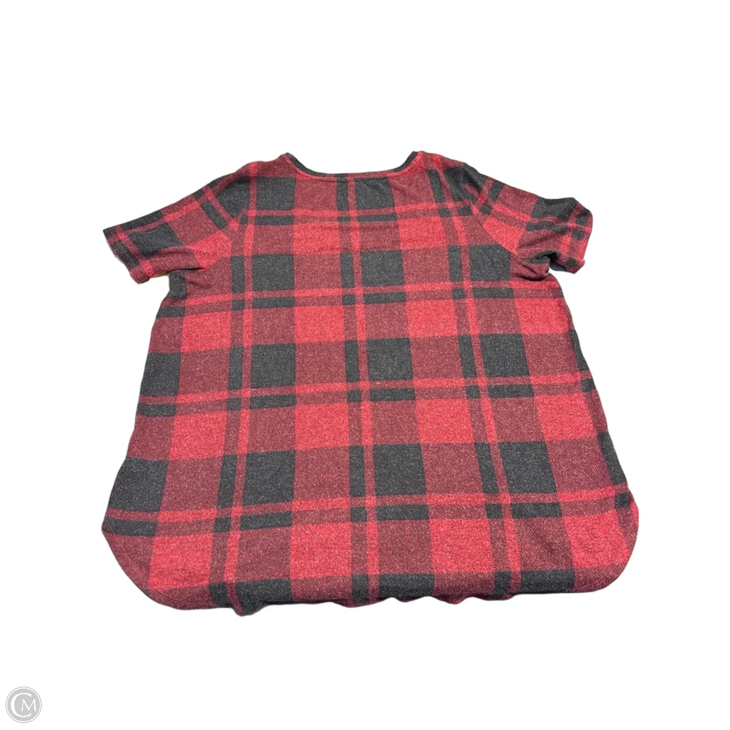 Top Short Sleeve By Maurices In Red, Size: 1x