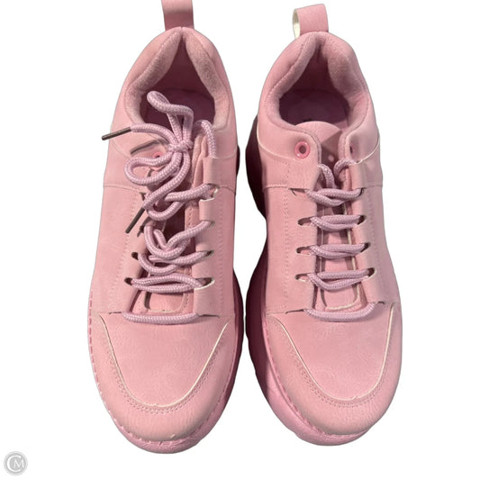 Shoes Athletic By Bamboo In Pink, Size: 8