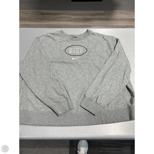 Top Long Sleeve By Nike In Grey, Size: 3x