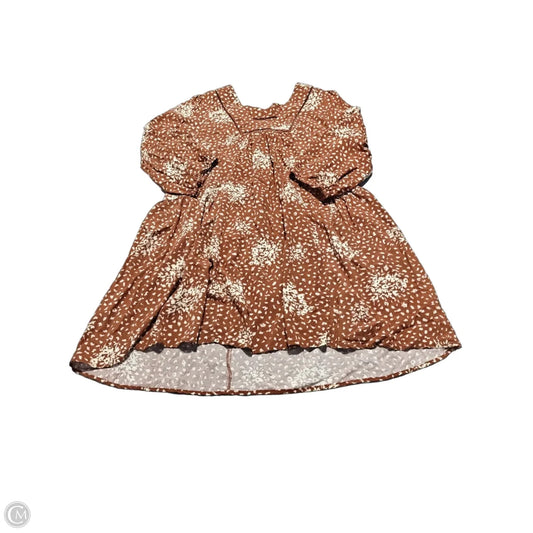 Dress Casual Short By Knox Rose In Brown, Size: L