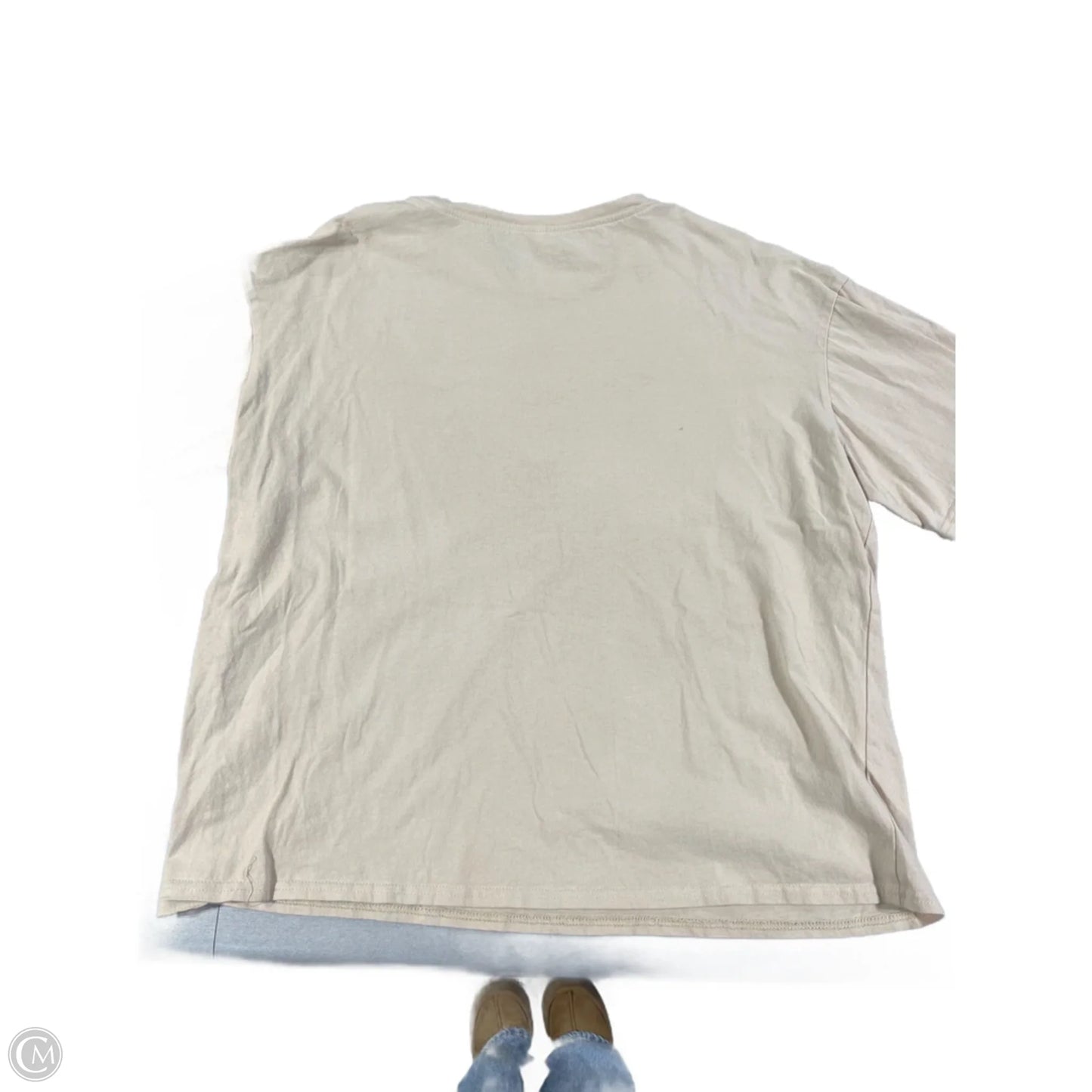 Top Short Sleeve By Cme In Tan, Size: Xl