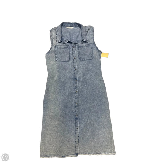 Dress Casual Maxi By Final Touch In Blue Denim, Size: L